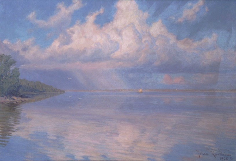 Från norra delen av sjön Roxen 1908, privat ägo