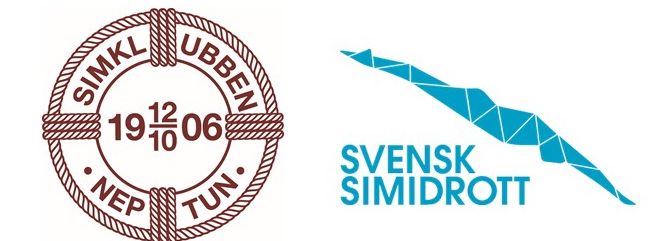 Svensk Simidrott, Simklubben Neptun, logotype, Svenska Simförbundet logga, Simklubben Neptun logga, simsm 2021, simsm