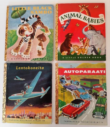 A little golden books years 1947-1960 price 5eur/each.