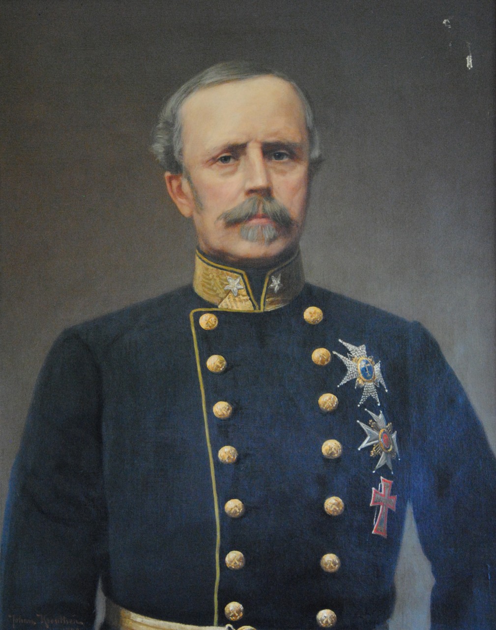 Porträtt av P C Lovén 1899, Livgrenadjärmässen