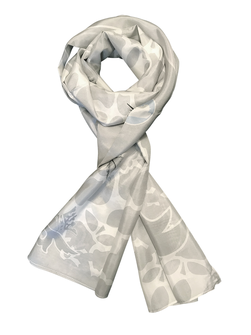 White Swan silk scarf