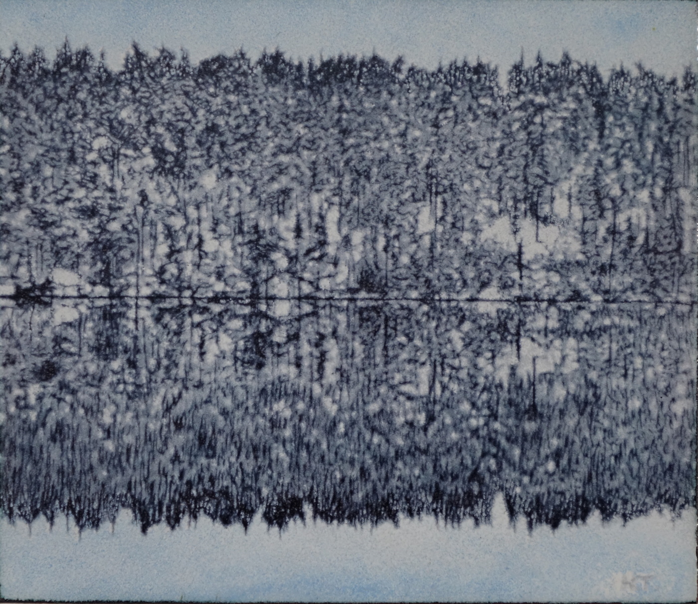 "Efter första snöfallet" 16,5 x 19 cm