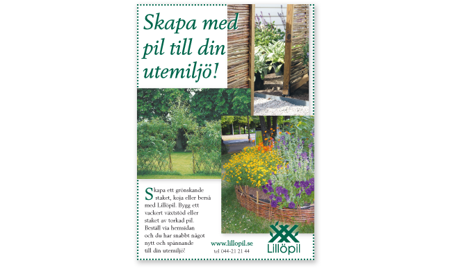 Lillöpil, ett företag som säljler levande och torkade salixskott för din trädgård.
