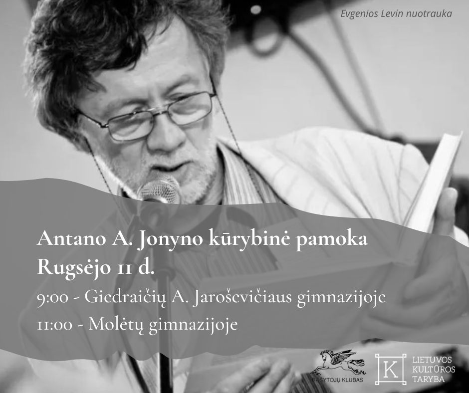 „Pamoka su rašytoju“: susitikimas su poetu Antanu A. Jonynu