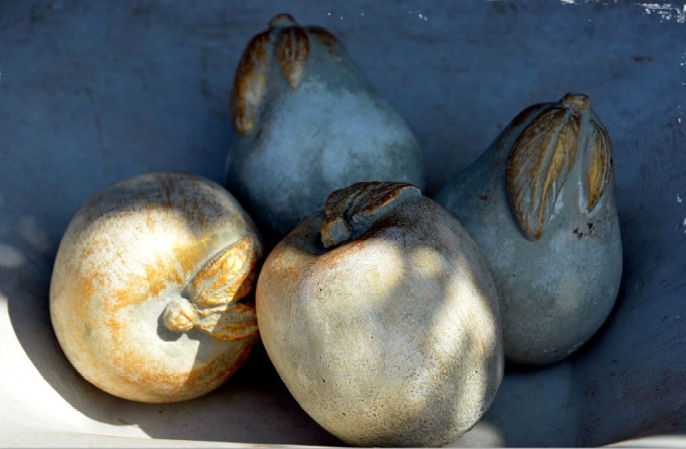 "Päron och äpplen"; 8x8 cm, vikt: 0,25 kg