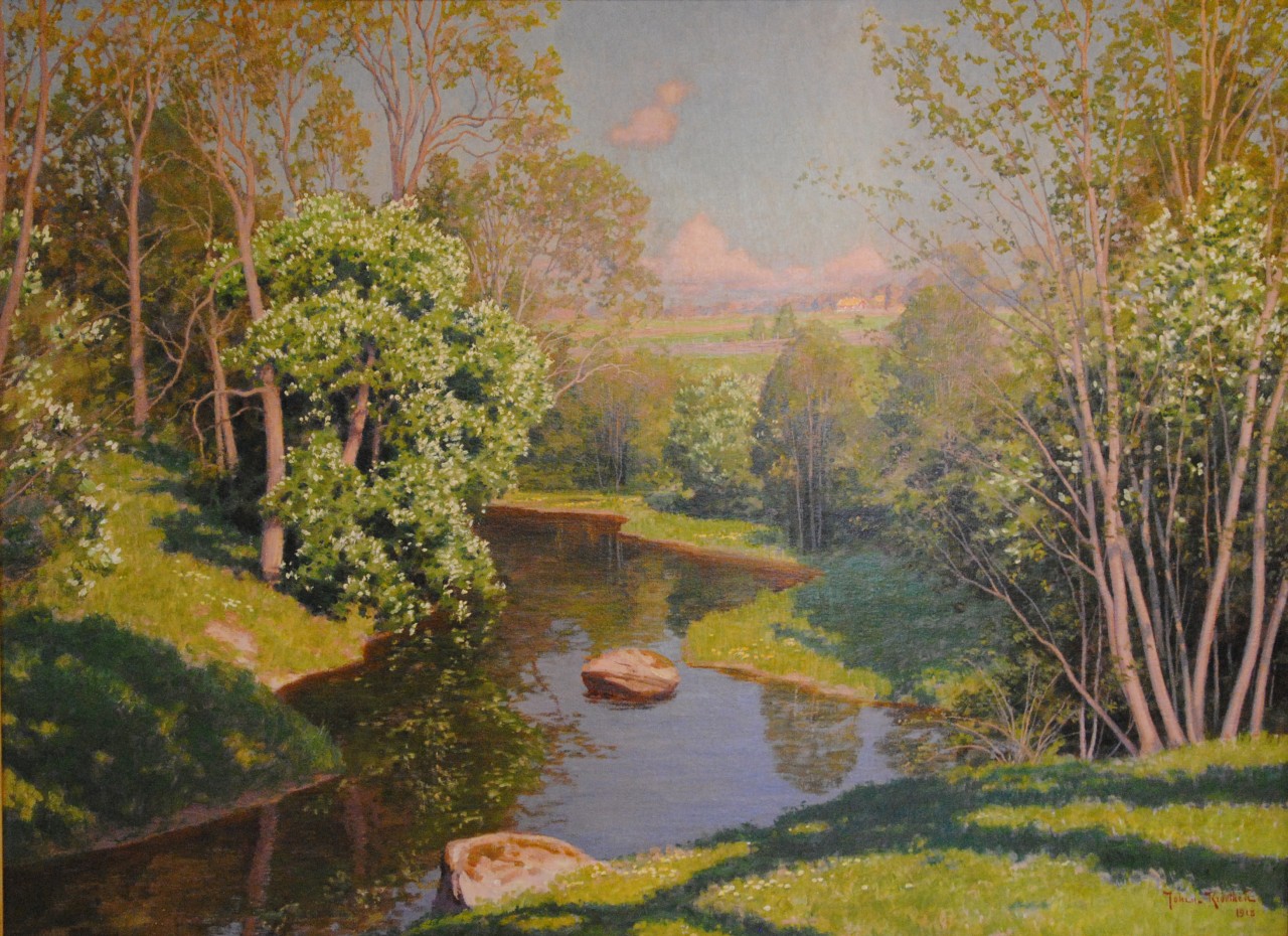 Bäck i sommargrönska 1918, privat ägo