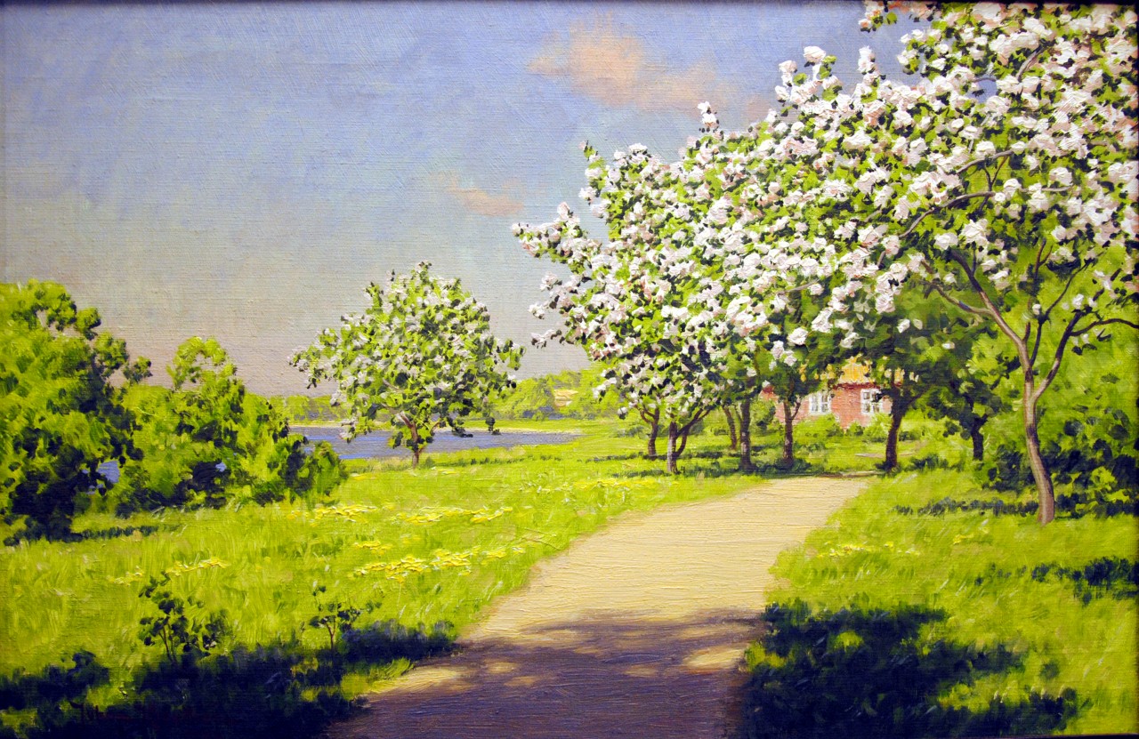 Hus med blommande träd 1923, ÖLM