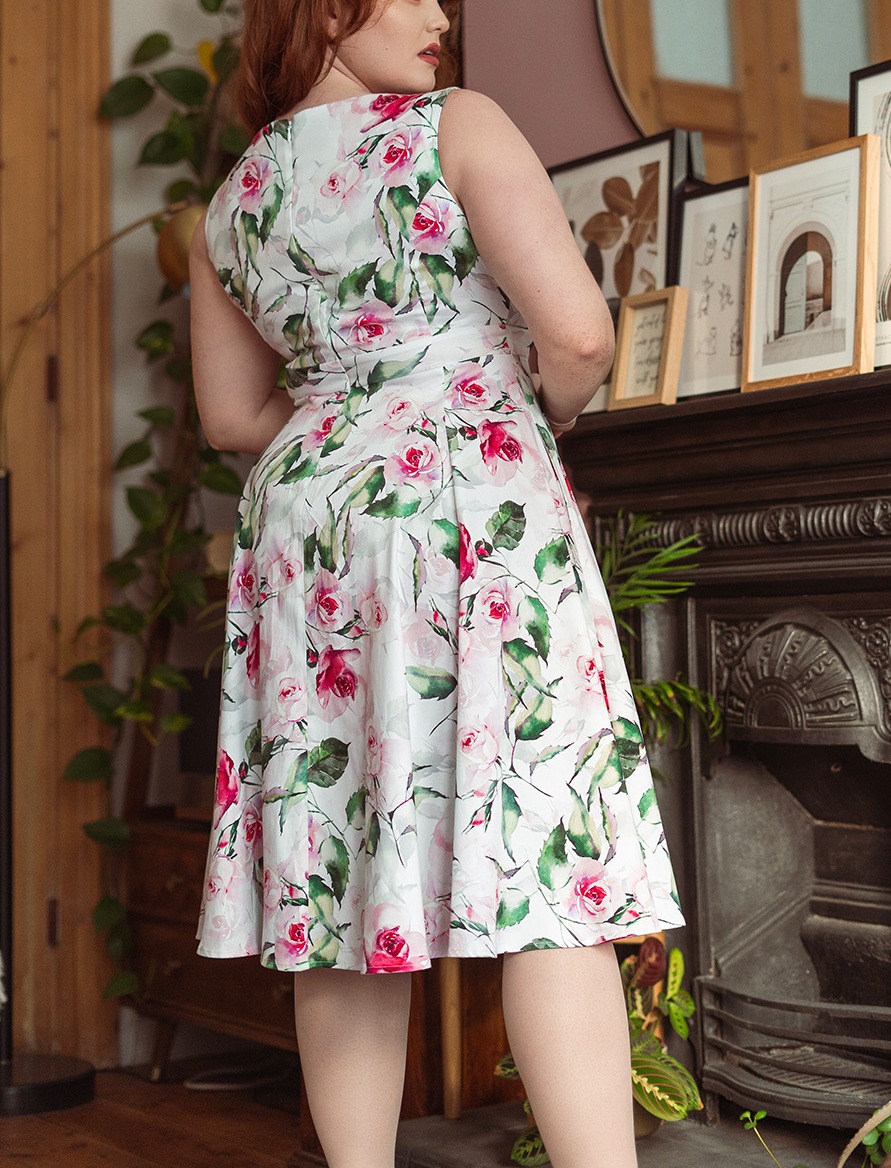 Hearts&Roses Summer Floral Swing Dress