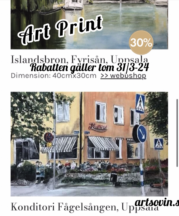 30 % rabatt på FINE ART PRINT mars 2024