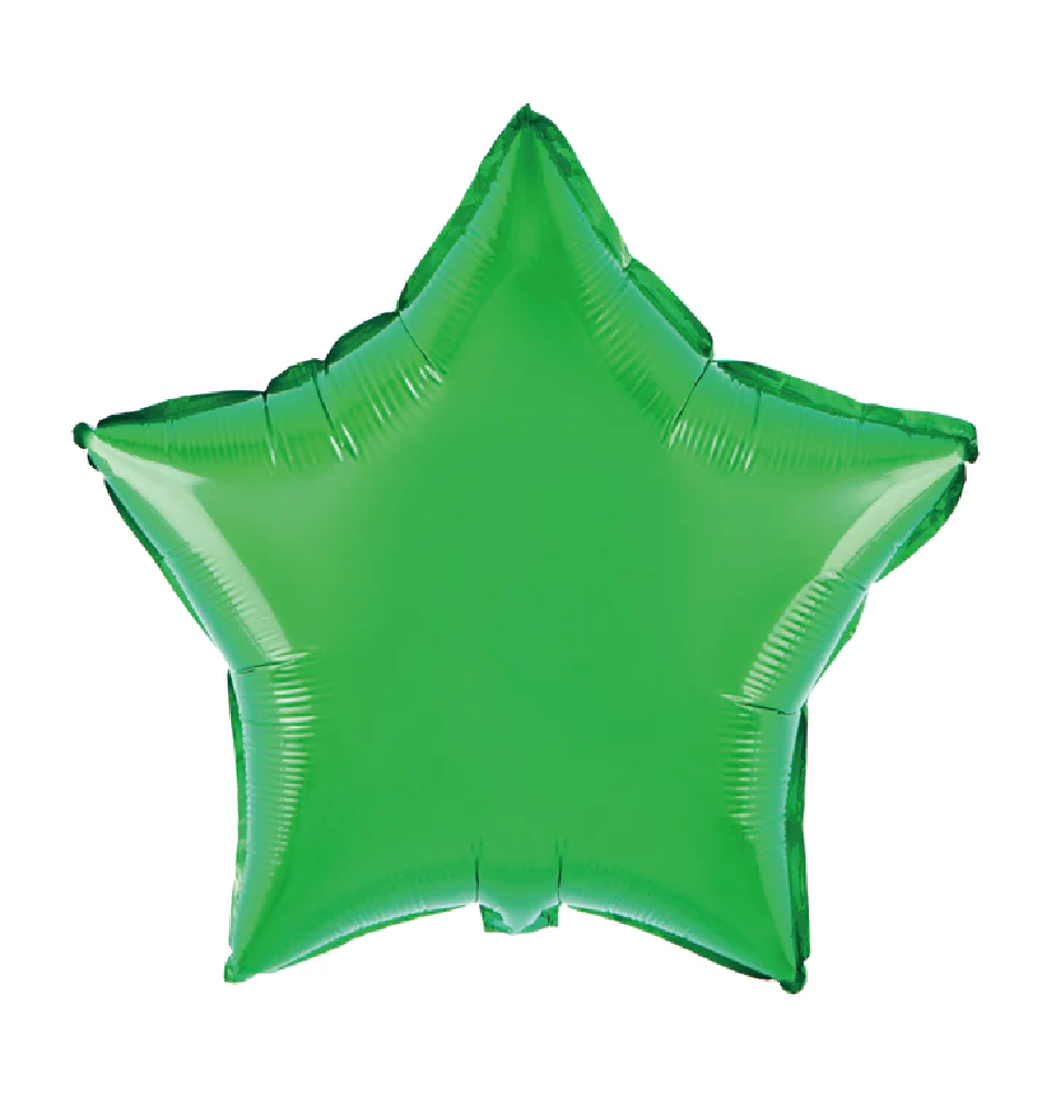 Žvaigždė žalia folinis balionas