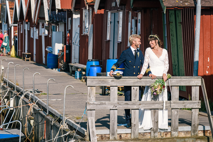 Bröllop på Åstol brudpar hamn