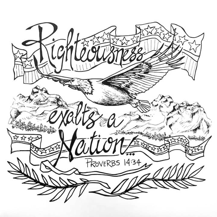 Text: Righteousness exalts a Nation.