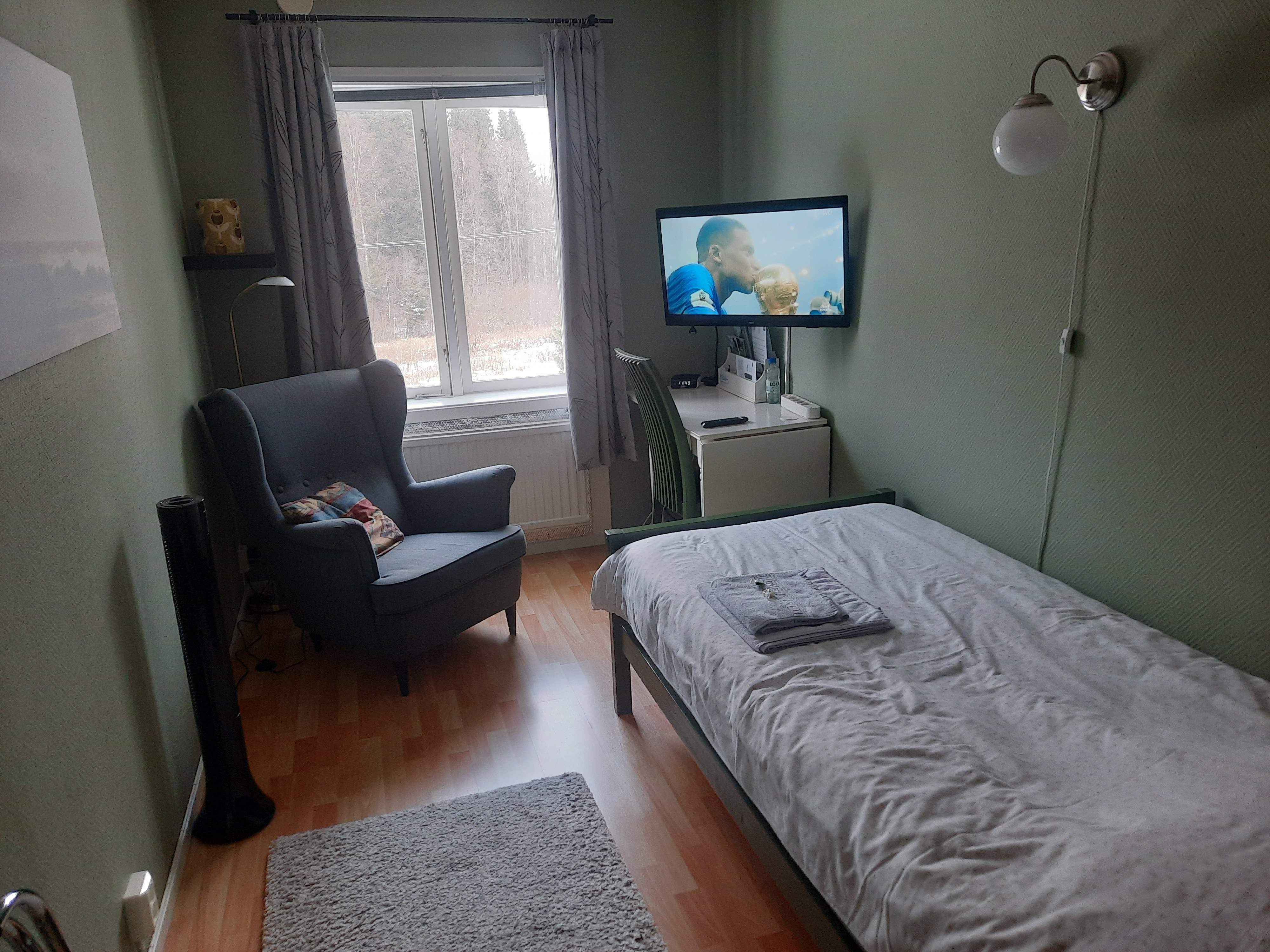 Enkel kamer in ons B&B Hotel in Hagfors, Värmland, Zweden