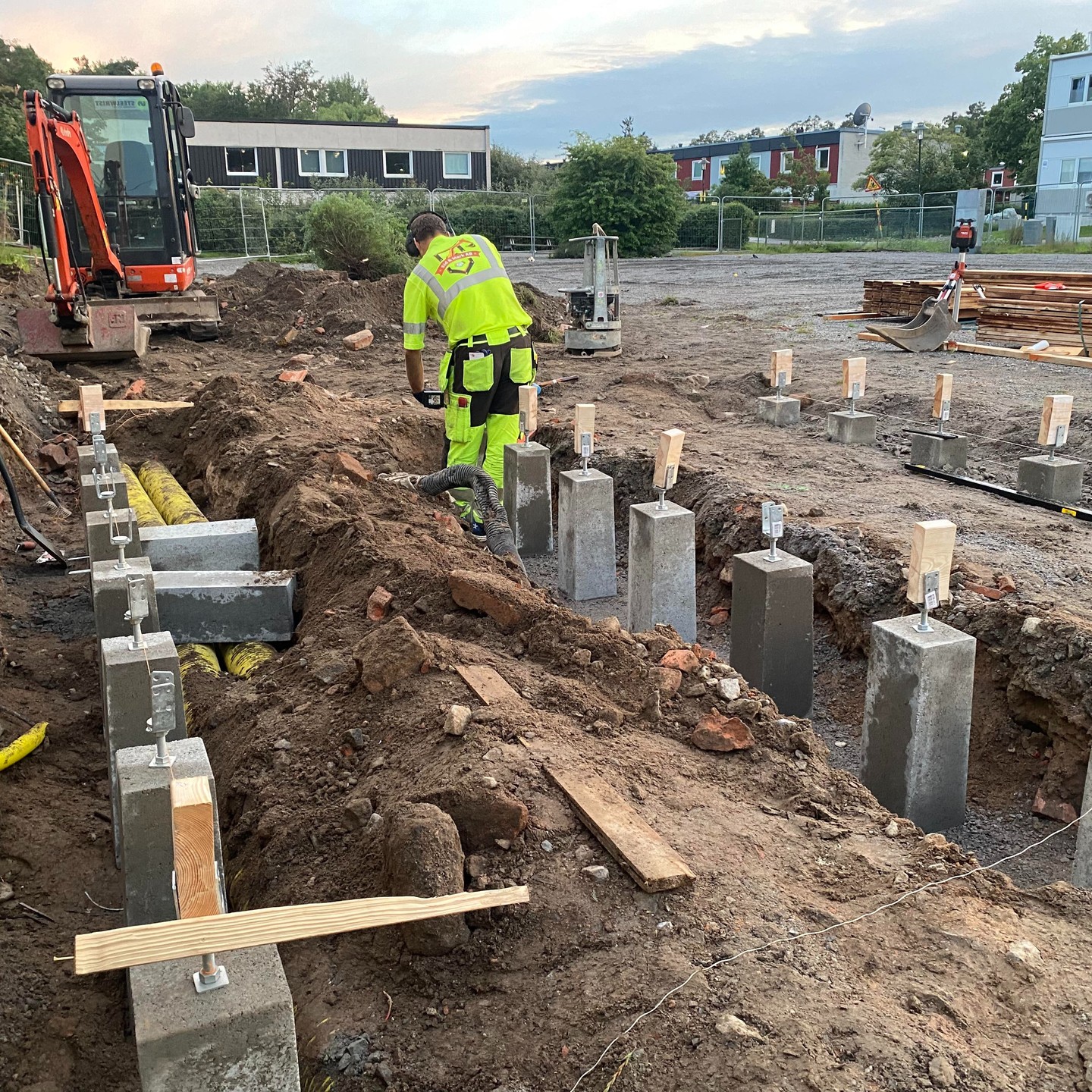 vi byggde en uteplats på Sandåkraskolan