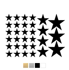 Väggstickers -  stjärnor - Valfri färg