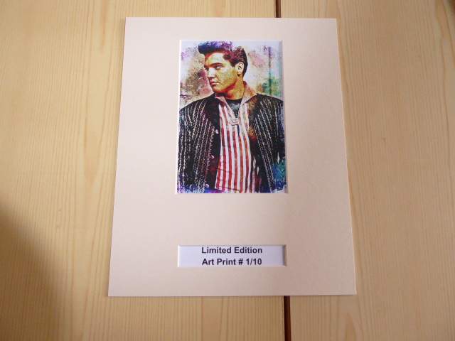Elvis Presley Limited Edition Print med passepartout