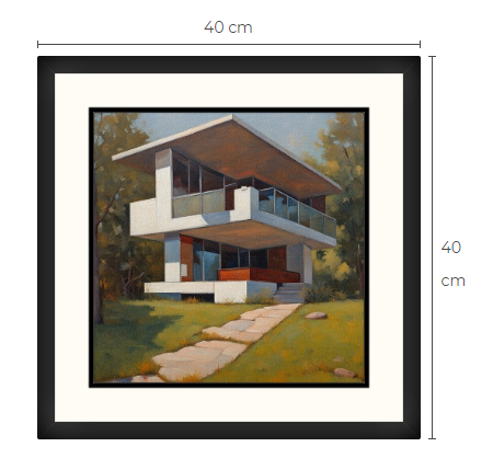 Modernism villa konsttavla 1 av 10 gjorda
