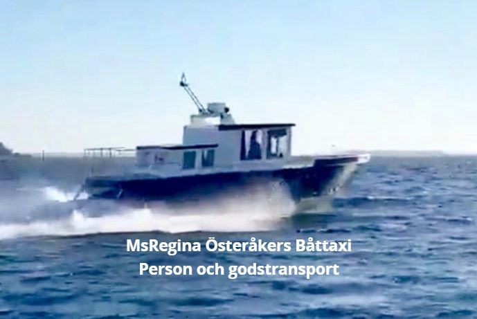 MsRegina taxibåt båttaxi och godstransport Österåker
