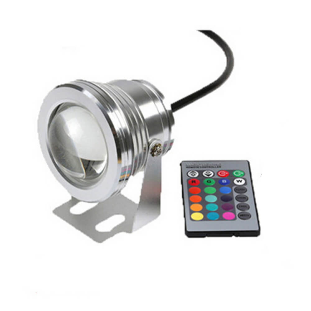 RGB LED šviestuvas su nuotolinio valdymo pulteliu IP67/10W/12V