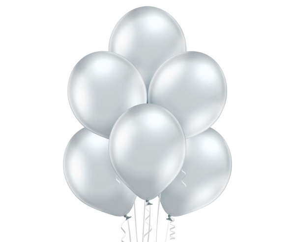 Sidabrinis chrominis balionas 30cm