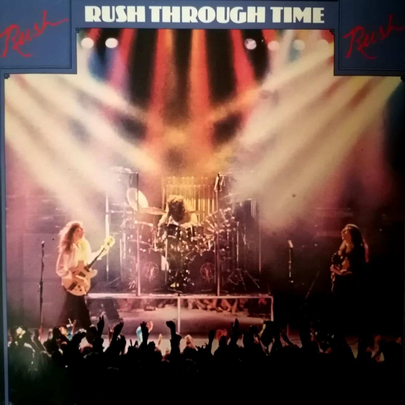 Rush Through Time kokoelma Lp Hollanti-painos kannessa yksi kevyt taitos hinta 25euroa.