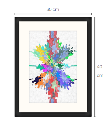 Pop Art konsttavla storlek med ram 30 cm x 40 cm