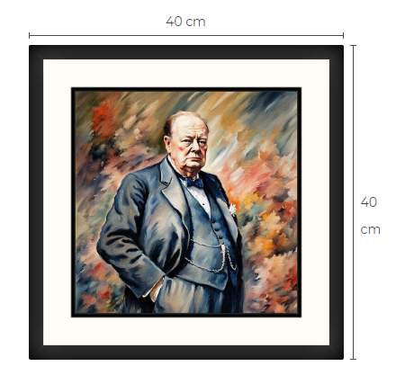Sir Winston Churchill konsttavla 1 av 10 gjorda