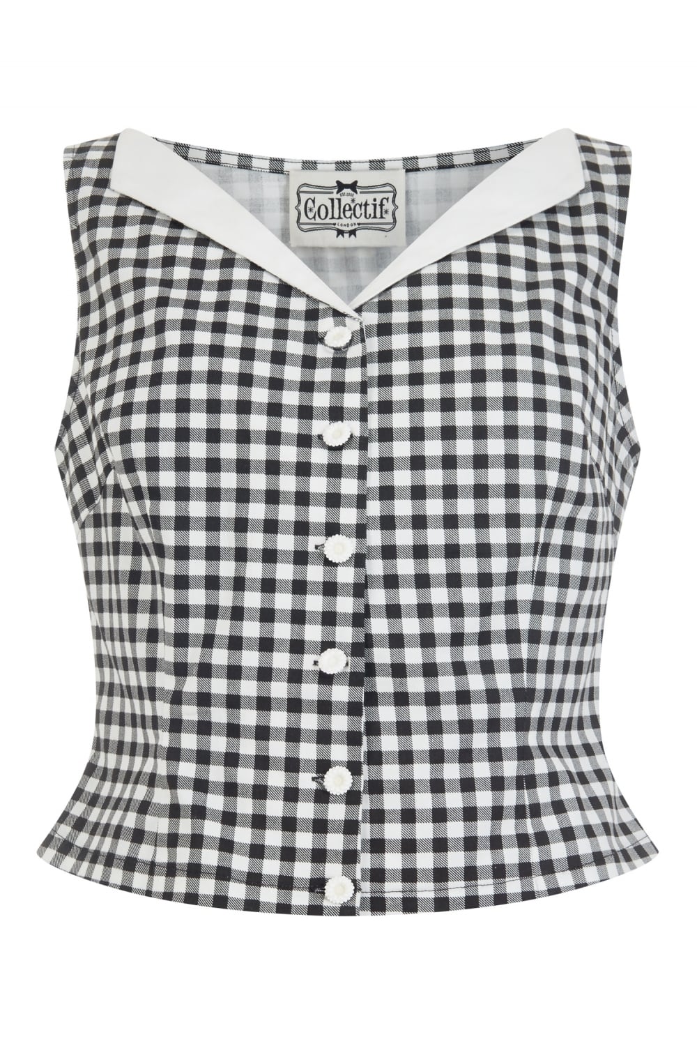 Collectif Judy Gingham top, endast 4XL