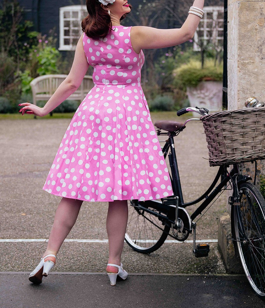 Hearts&Roses Lyra Polka Dot Swing Dress