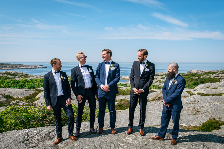 Bröllop Marstrand brudgum bestman