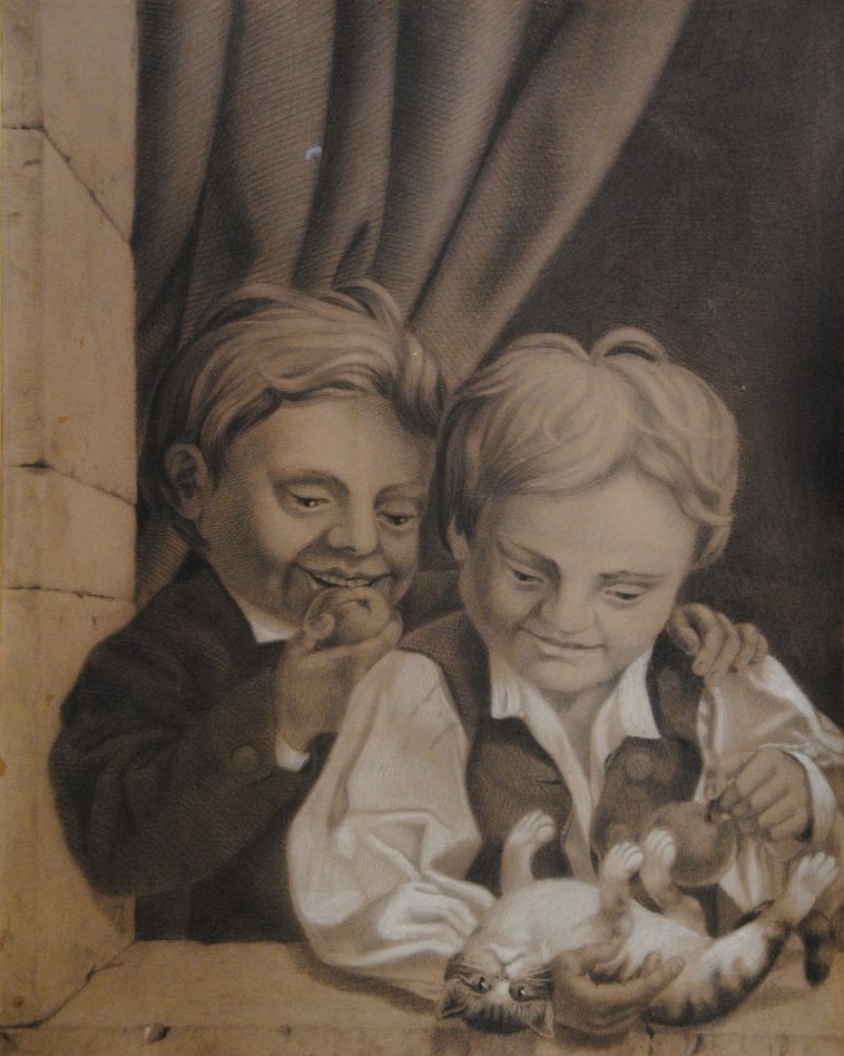 Bröderna Emil och Carl blyerts 1875, privat ägo
