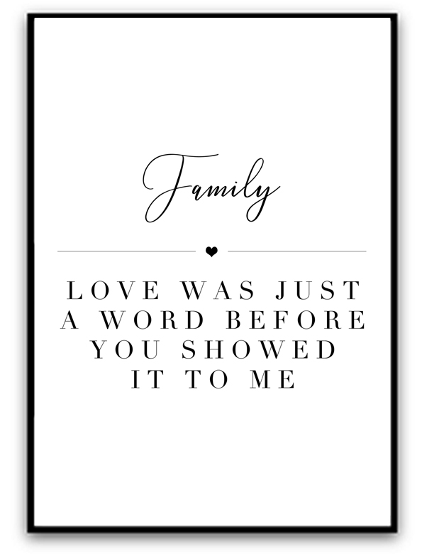 Poster - Family, love was..