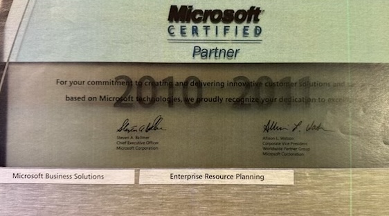 .....I managed to create a Microsoft Business solutions company