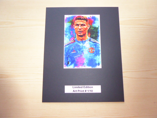 Christiano Ronaldo Limited Edition Print med passepartout