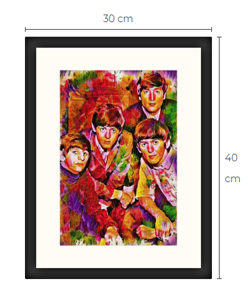 Unik The Beatles Pop Art konsttavla