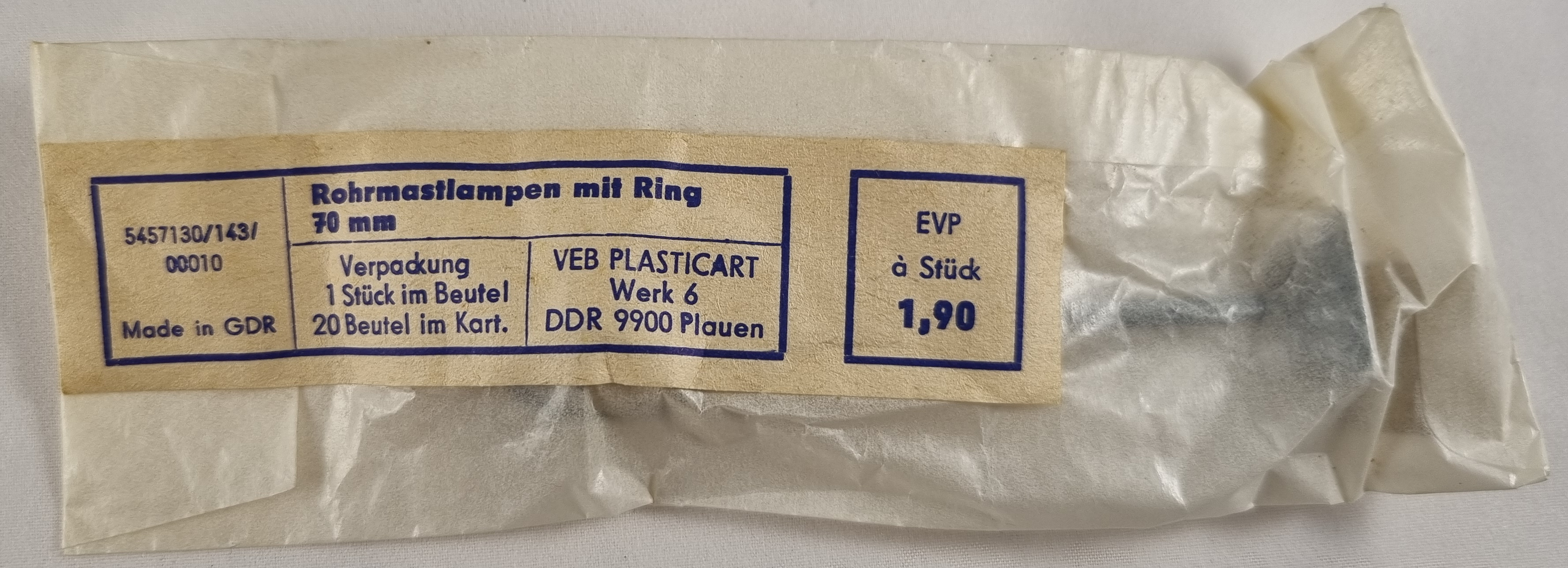 VEB Plasticart 00010, Stolplykta, Skala H0, K31