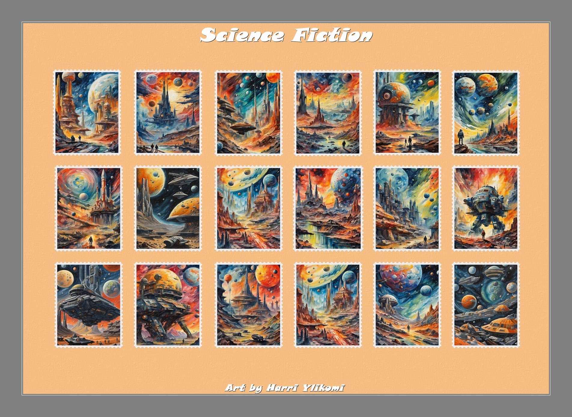 Science Fiction konst poster storlek A4