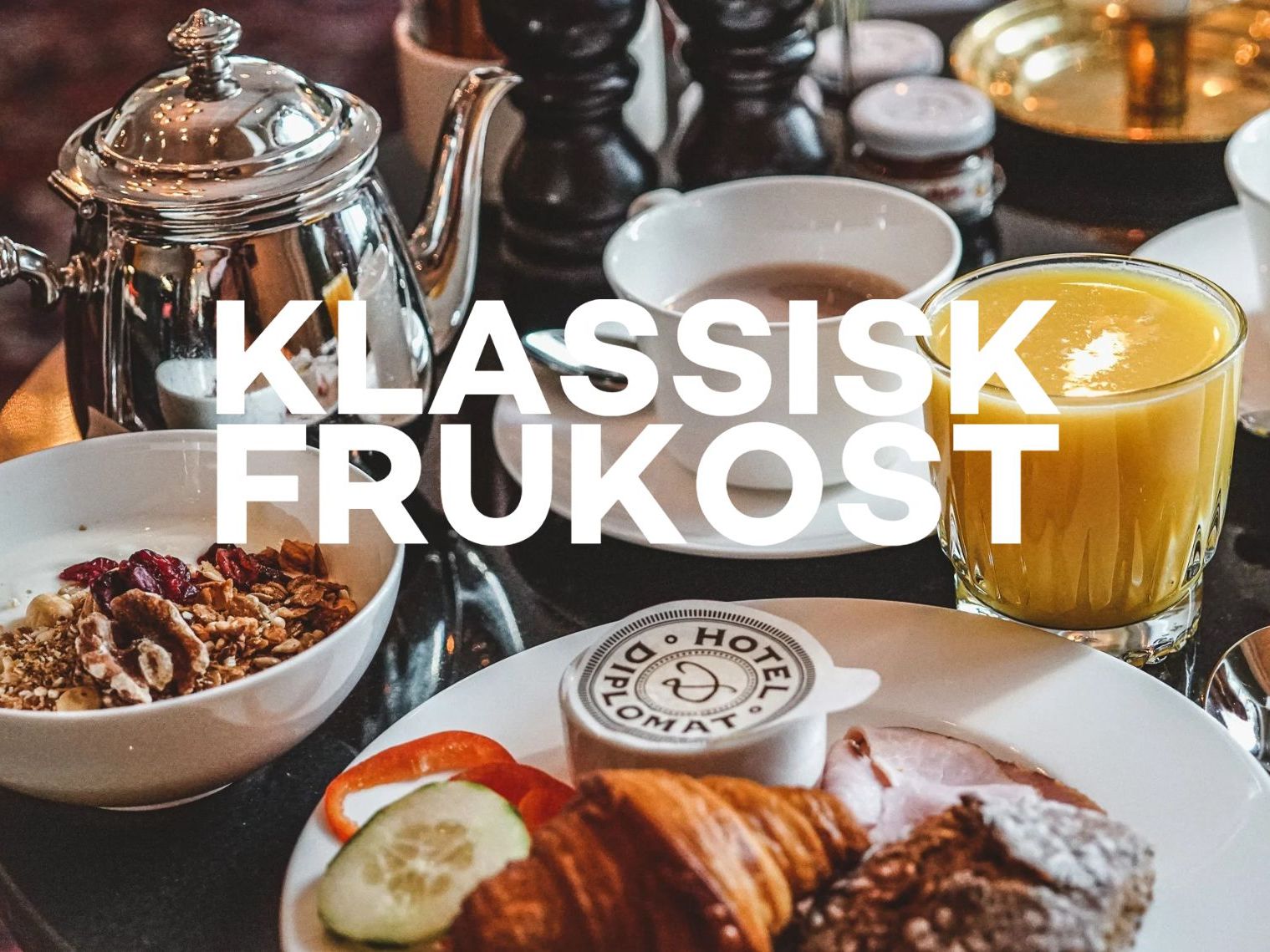 frukost på restaurang Tegel