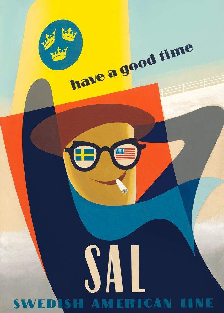Poster SAL Svenska Amerikalinjen