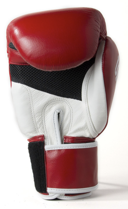 Sandee Velcro Bag Gloves Leather Red/White