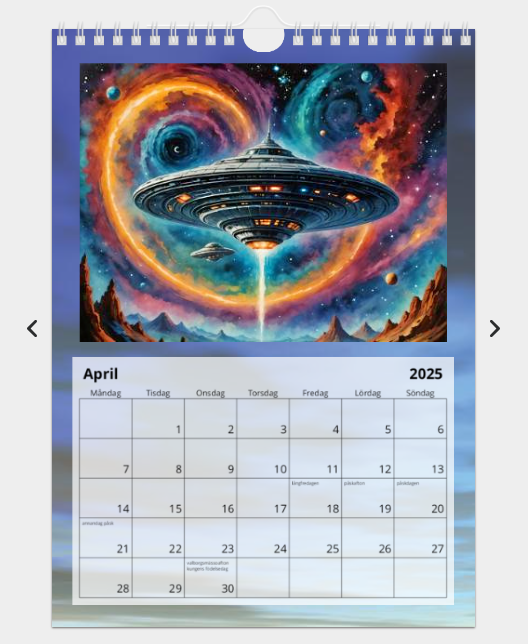 2025 UFO väggkalender