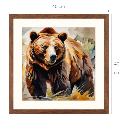 Brunbjörn konsttavla 1 av 10 gjorda