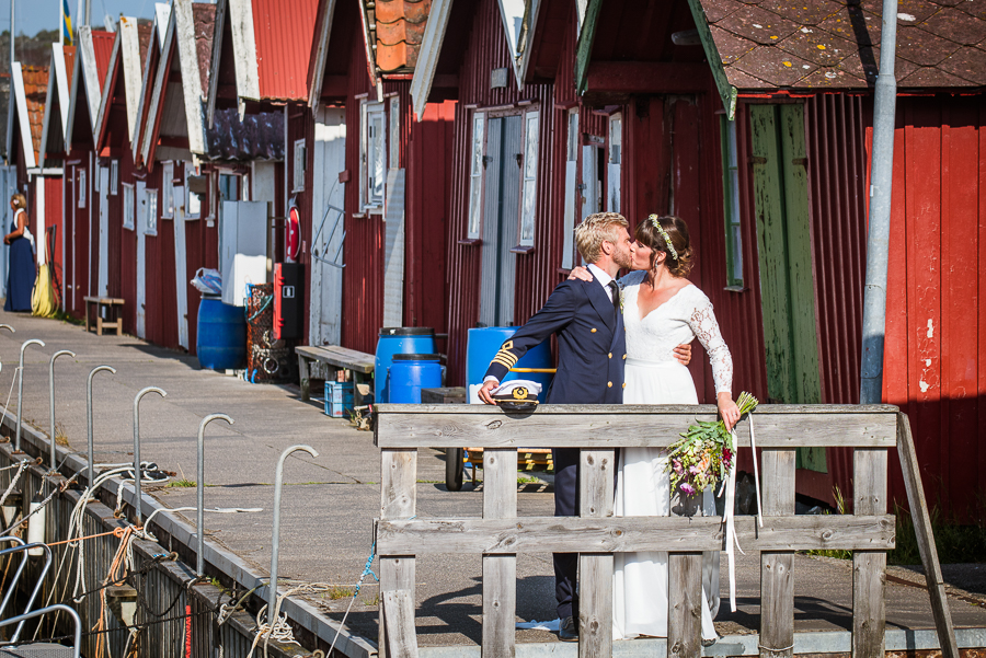 Bröllop på Åstol brudpar hamn