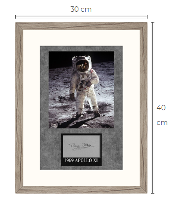 Apollo 11 konsttavla storlek 30 cm x 40 cm med ram