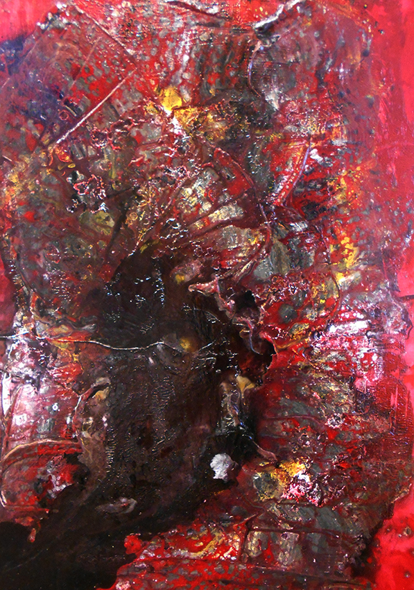 (2014. 60 x 80 cm. Acrylic and spray paint on canvas.)