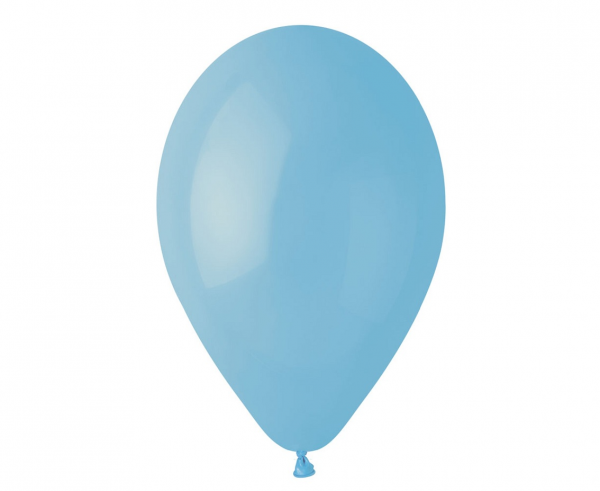 Žydras pastelinis balionas 25cm