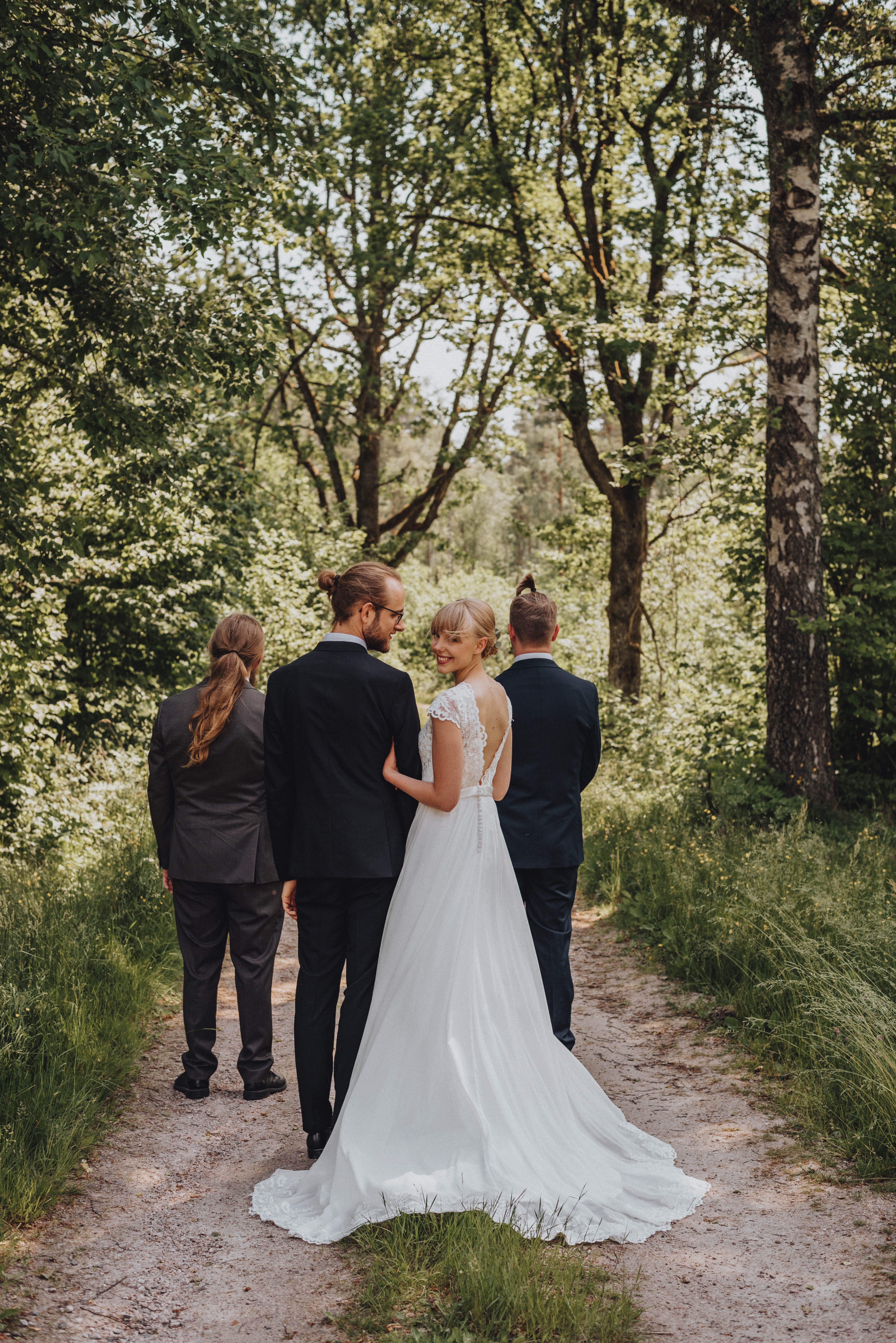 Porträtt vid bröllopsfotografering i Småland