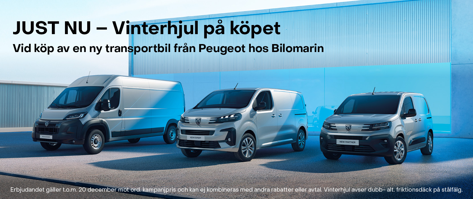 Vinterhjulskampanj på Peugeot Transportbilar