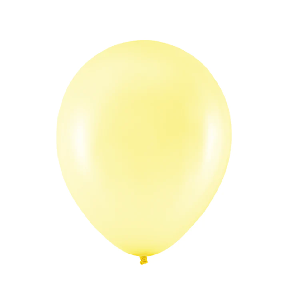 Geltonas metalizuotas balionas 15cm