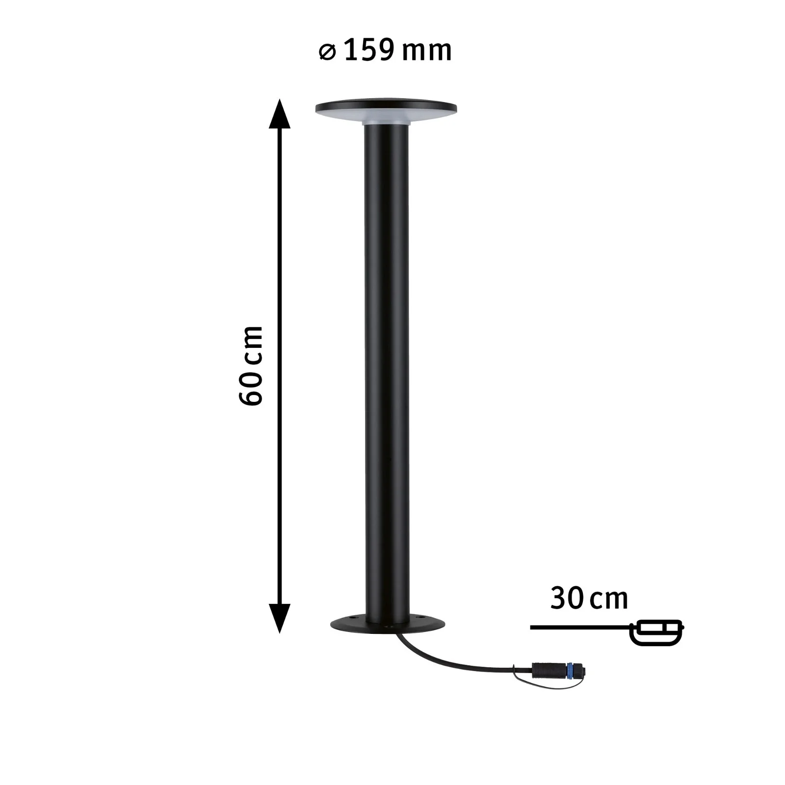 P&S Poller Plate pastatomas lauko šviestuvas 60cm/6.1W/IP67